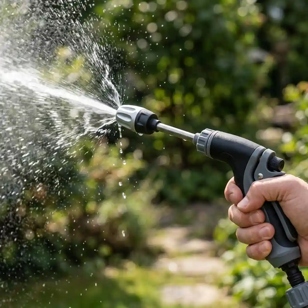Boquilla de alta presión Jetterix con un chorro de agua potente — presión reforzada directamente desde la boquilla